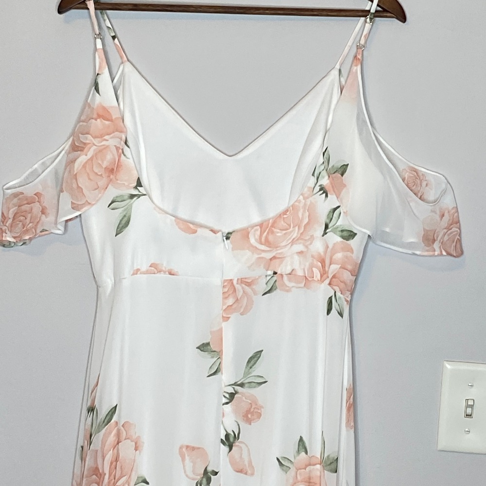 Lulus Womens Take You There Floral Maxi Dress L Wedding Guest Romantic Feminine - Picture 9 of 15